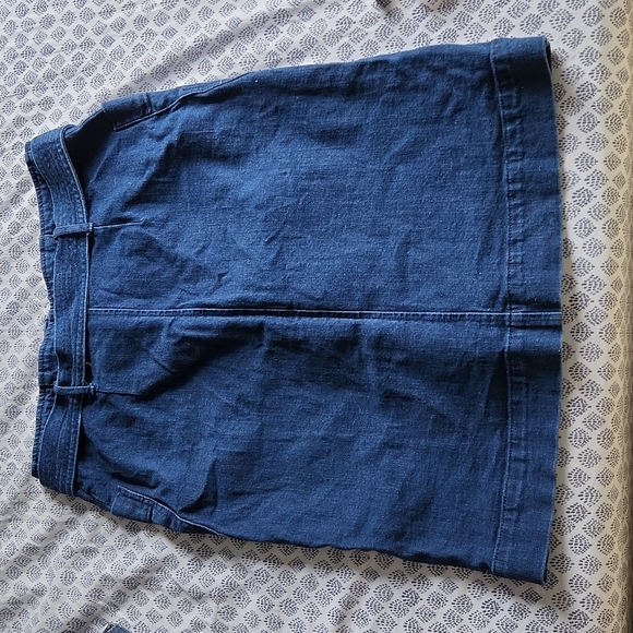 Loft Blue Jean Midi Skirt - Size 4 Petite - Picture 2 of 6